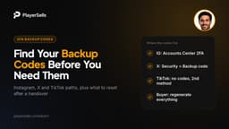 Instagram Backup Codes (and X, TikTok): Where to Find Them